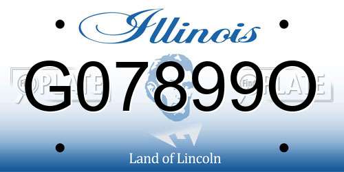 G07899O Illinois License Plate