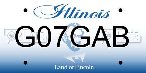 G07GAB Illinois License Plate