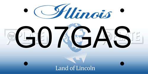 G07GAS Illinois License Plate