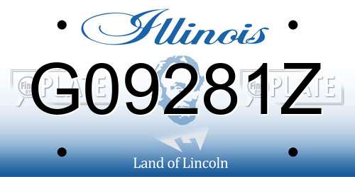 G09281Z Illinois License Plate