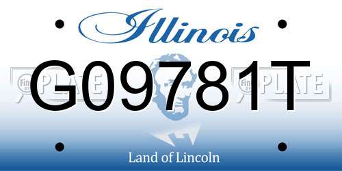 G09781T Illinois License Plate