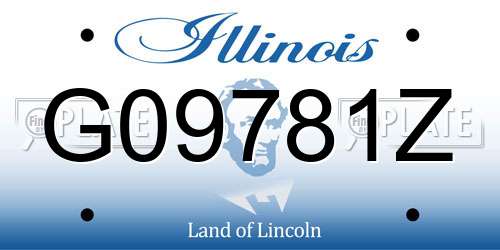 G09781Z Illinois License Plate