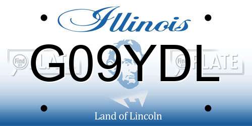 G09YDL Illinois License Plate