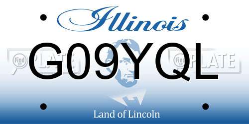G09YQL Illinois License Plate