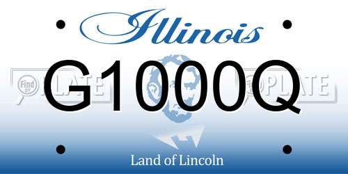G1000Q Illinois License Plate