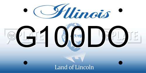 G100DO Illinois License Plate
