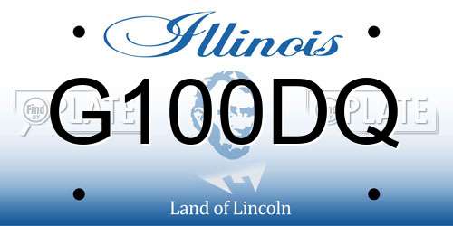 G100DQ Illinois License Plate