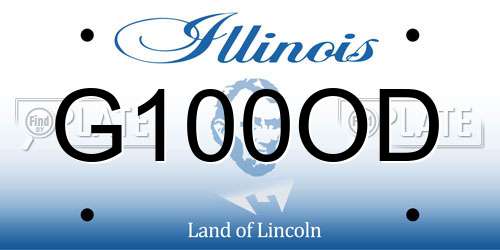 G100OD Illinois License Plate