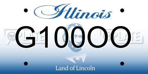 G100OO Illinois License Plate