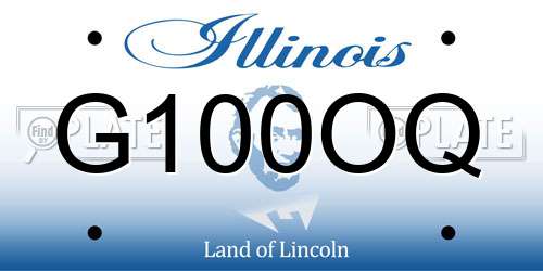 G100OQ Illinois License Plate
