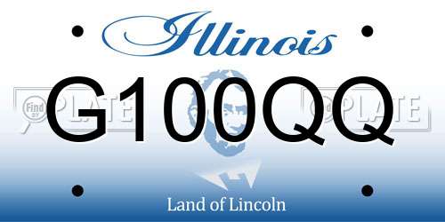 G100QQ Illinois License Plate
