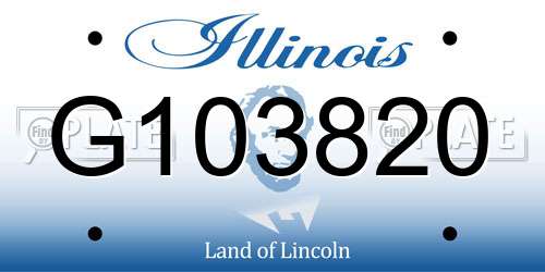 G103820 Illinois License Plate