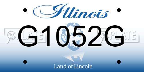 G1052G Illinois License Plate