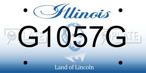 G1057G Illinois License Plate