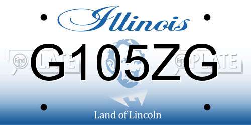 G105ZG Illinois License Plate