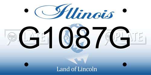 G1087G Illinois License Plate