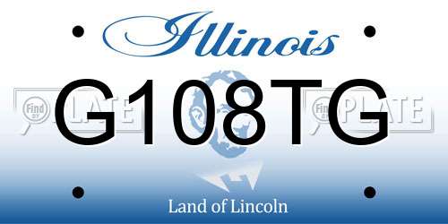 G108TG Illinois License Plate