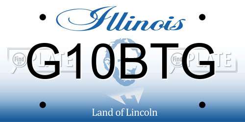 G10BTG Illinois License Plate