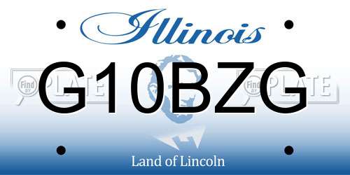 G10BZG Illinois License Plate