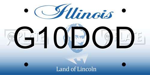 G10DOD Illinois License Plate