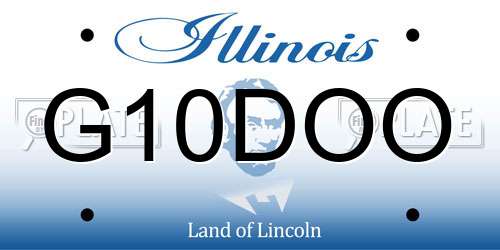 G10DOO Illinois License Plate