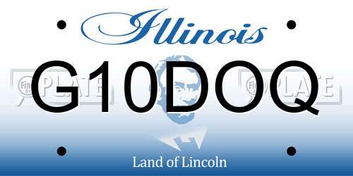 G10DOQ Illinois License Plate
