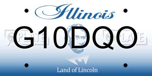 G10DQO Illinois License Plate
