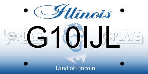 G10IJL Illinois License Plate