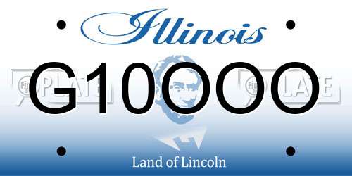 G10OOO Illinois License Plate