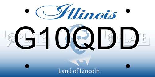 G10QDD Illinois License Plate