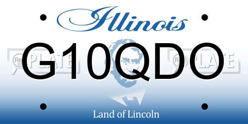 G10QDO Illinois License Plate