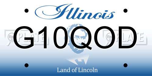 G10QOD Illinois License Plate