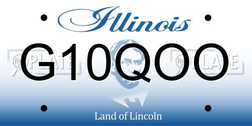 G10QOO Illinois License Plate