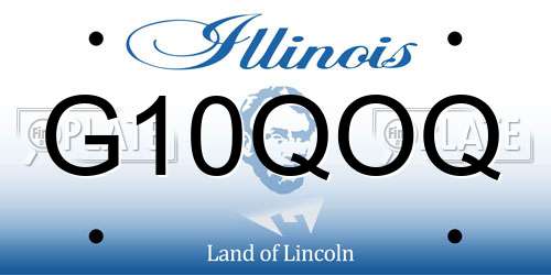 G10QOQ Illinois License Plate