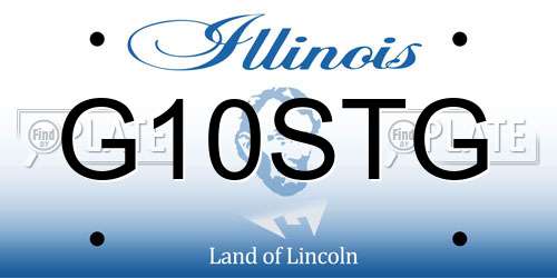 G10STG Illinois License Plate