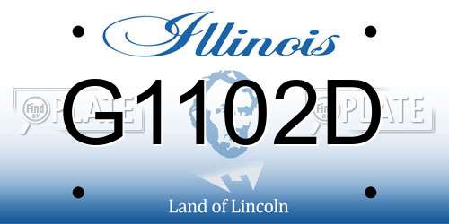 G1102D Illinois License Plate