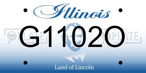 G1102O Illinois License Plate