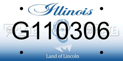 G110306 Illinois License Plate