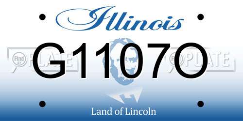 G1107O Illinois License Plate
