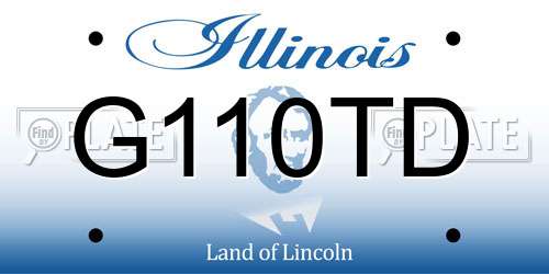 G110TD Illinois License Plate