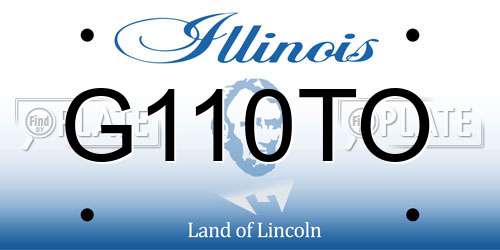 G110TO Illinois License Plate