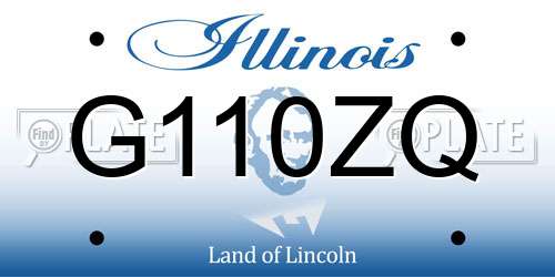 G110ZQ Illinois License Plate