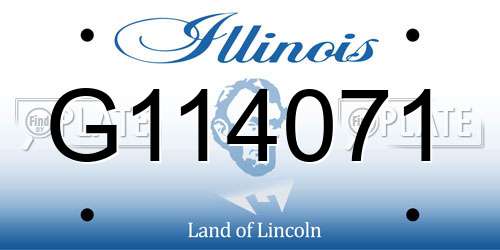 G114071 Illinois License Plate