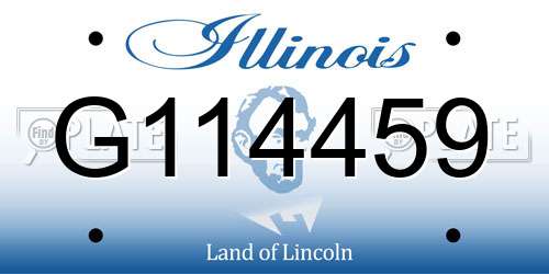 G114459 Illinois License Plate