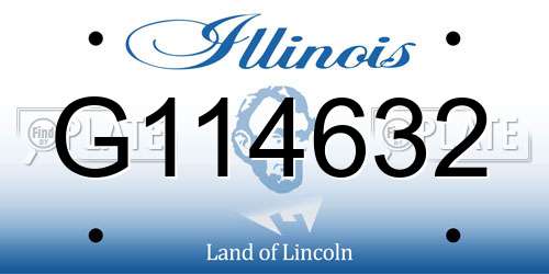 G114632 Illinois License Plate