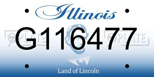 G116477 Illinois License Plate