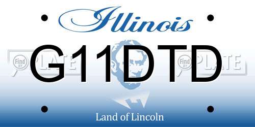 G11DTD Illinois License Plate