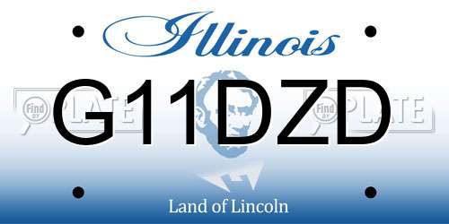 G11DZD Illinois License Plate