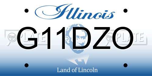 G11DZO Illinois License Plate