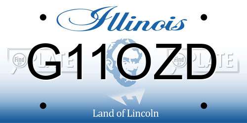 G11OZD Illinois License Plate